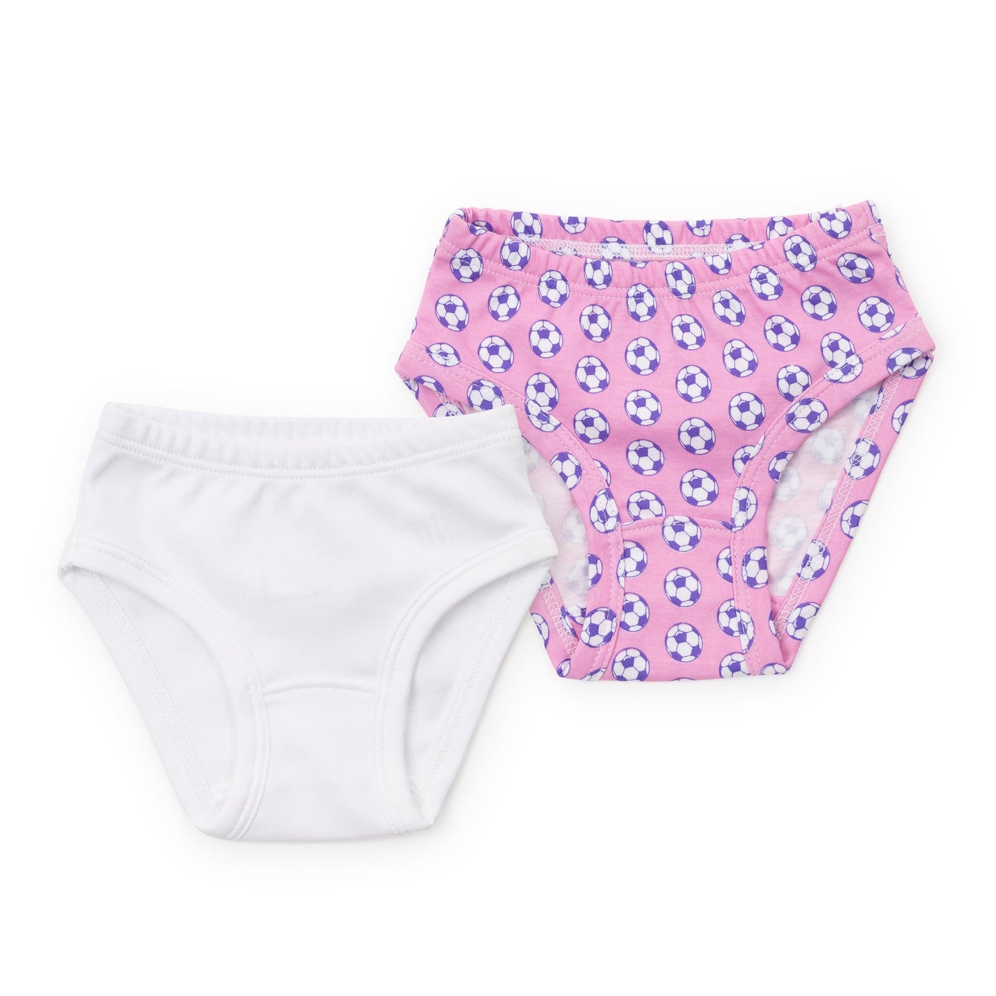 Lila and Hayes Lauren Girls' Underwear Set - Soccer Girls/White