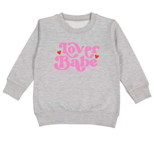 Sweet Wink Lover Babe Valentine's Day Sweatshirt - Gray