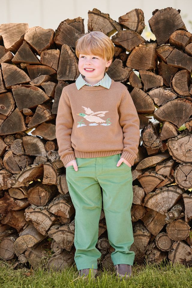 Little English Intarsia Sweater- Flying Mallard