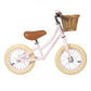 Banwood Bikes First Go! Balance Bike with Wicker Basket - Pink