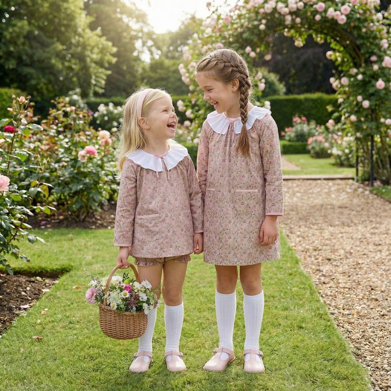 Love George Pink Fall Floral Bloomer Set
