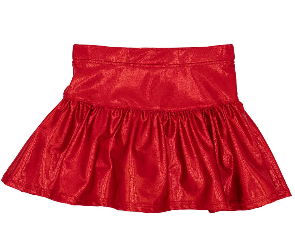 Azarhia Gathered Skort - Red Shimmer