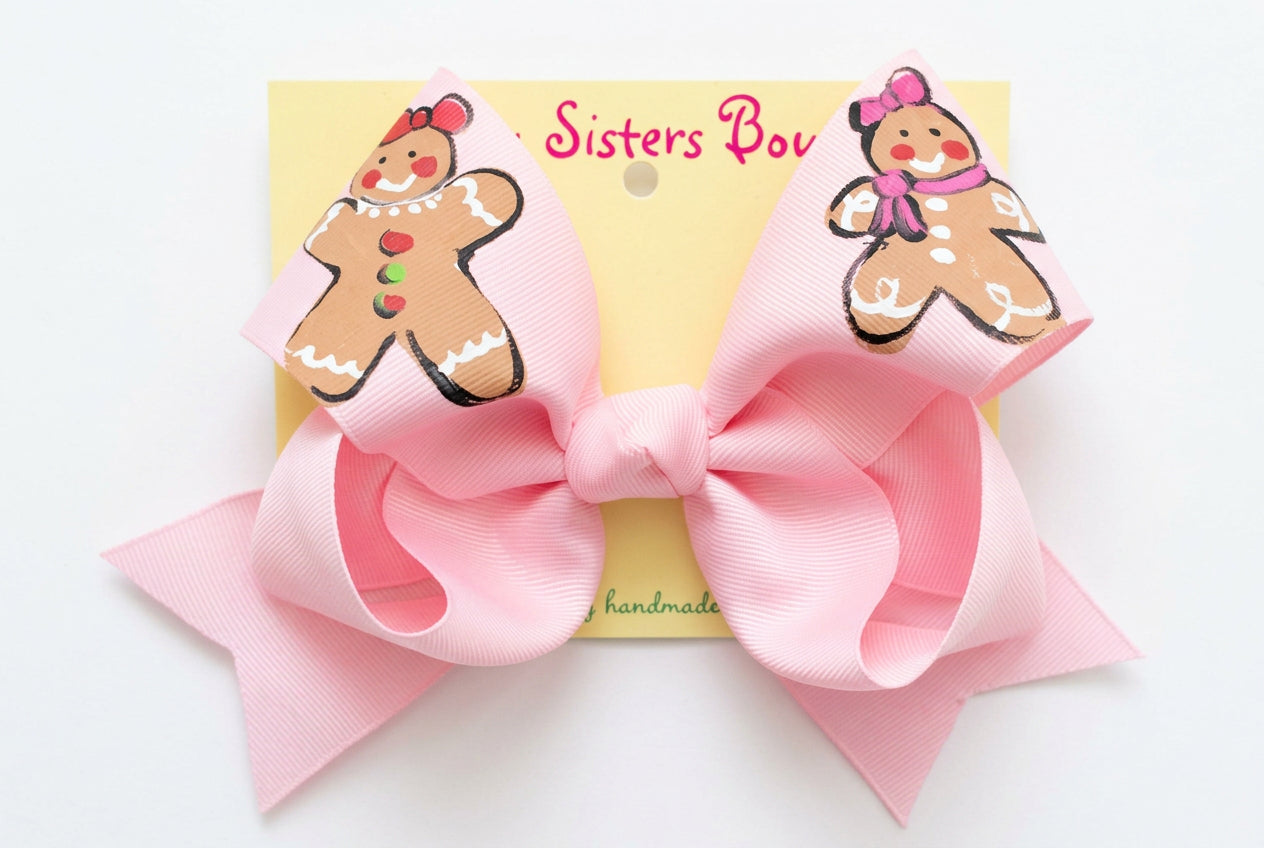 Two Sisters Bows Baby Pink Gingerbread Bows Large Bow