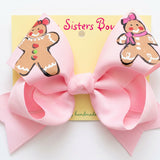 Two Sisters Bows Baby Pink Gingerbread Bows Large Bow