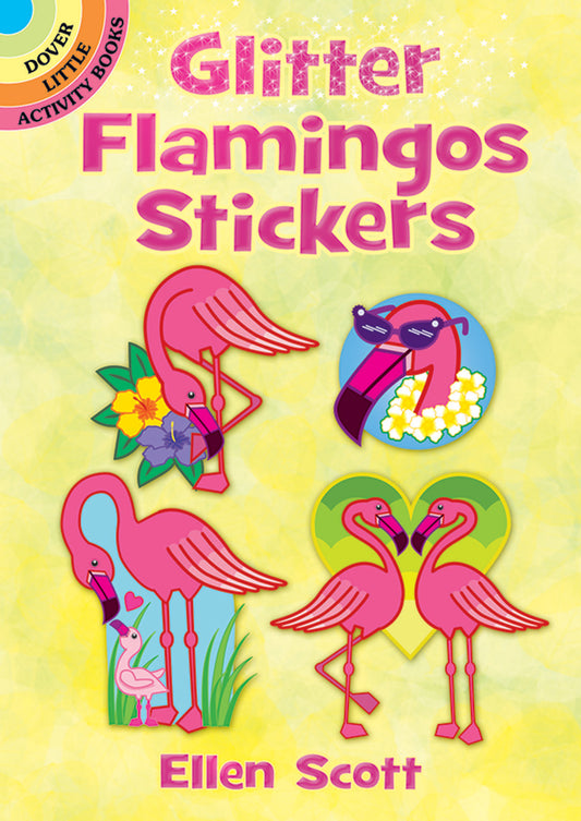 Dover Glitter Flamingos Stickers
