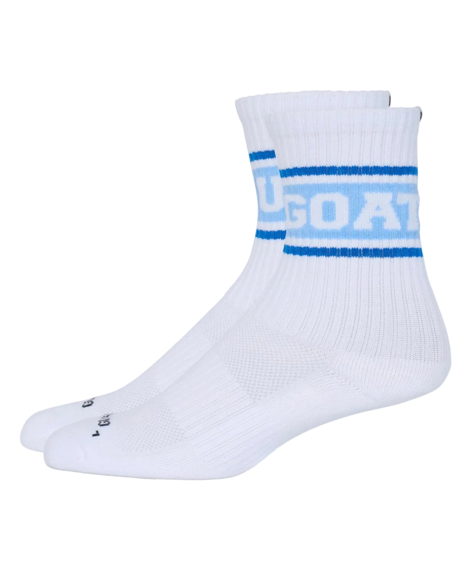 GOAT USA Vintage Socks- Carolina Blue and White