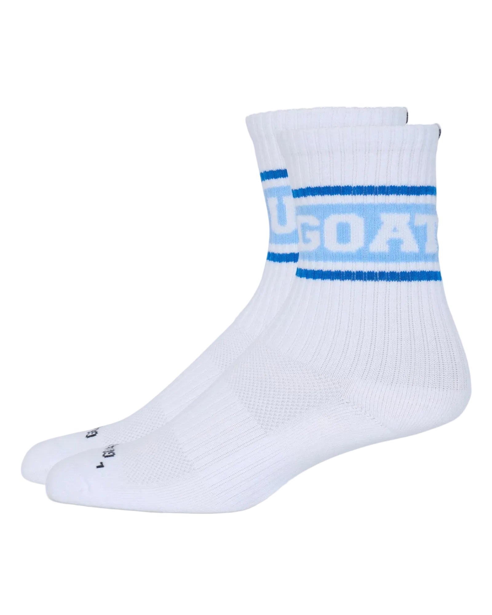 GOAT USA Vintage Socks- Carolina Blue and White