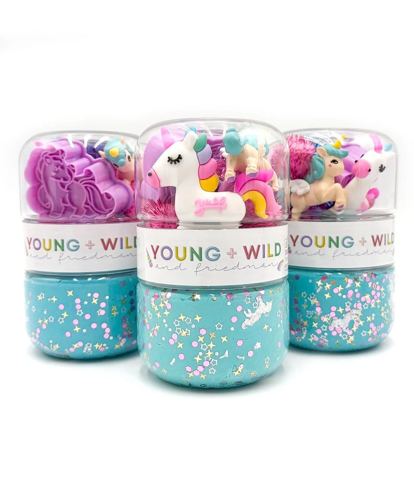 Young Wild + Friedman Unicorn Grab & Go Dough Jar