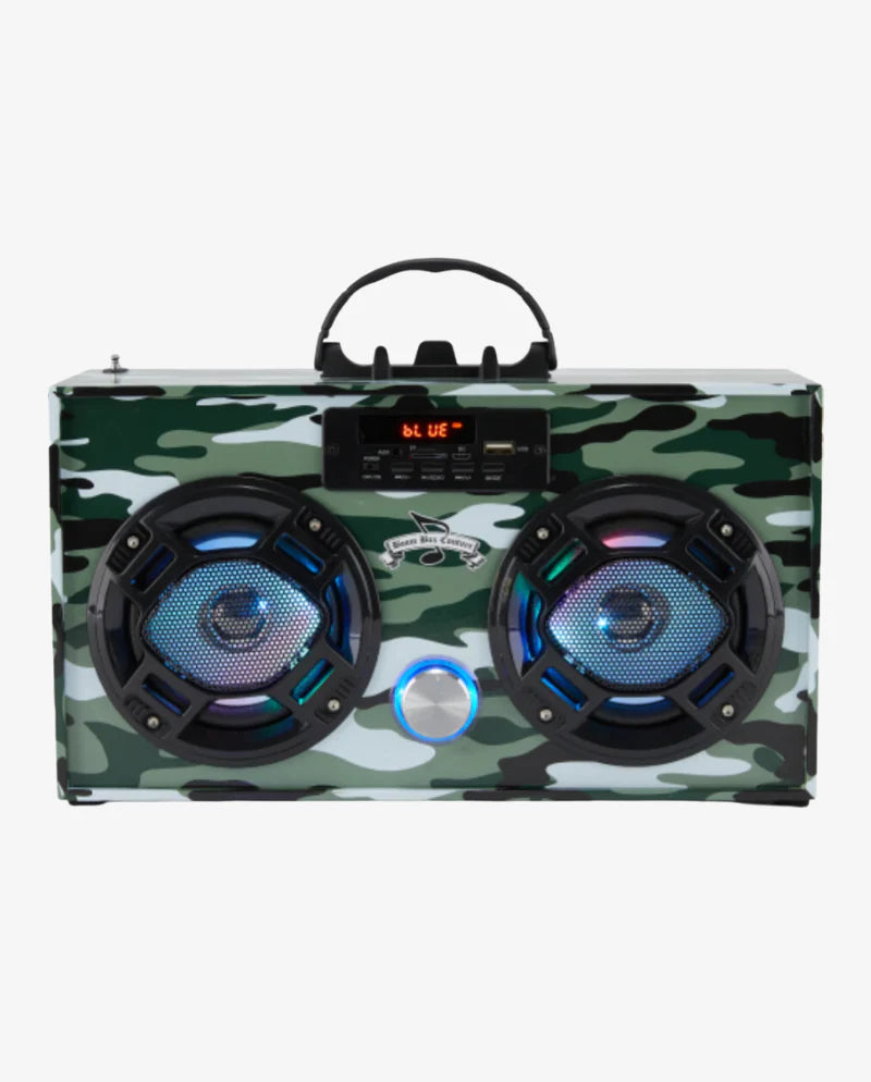 Trend Tech Green Camo Bluetooth Boombox