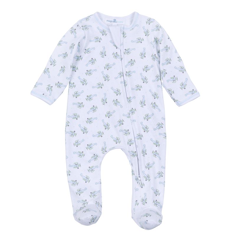 Magnolia Baby Take Flight Printed Zipper Footie