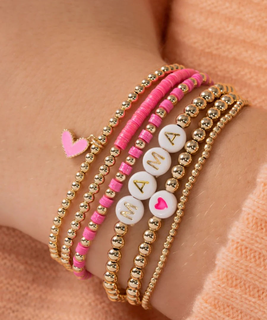 Mommy and Me Matching Heart Bracelet Set