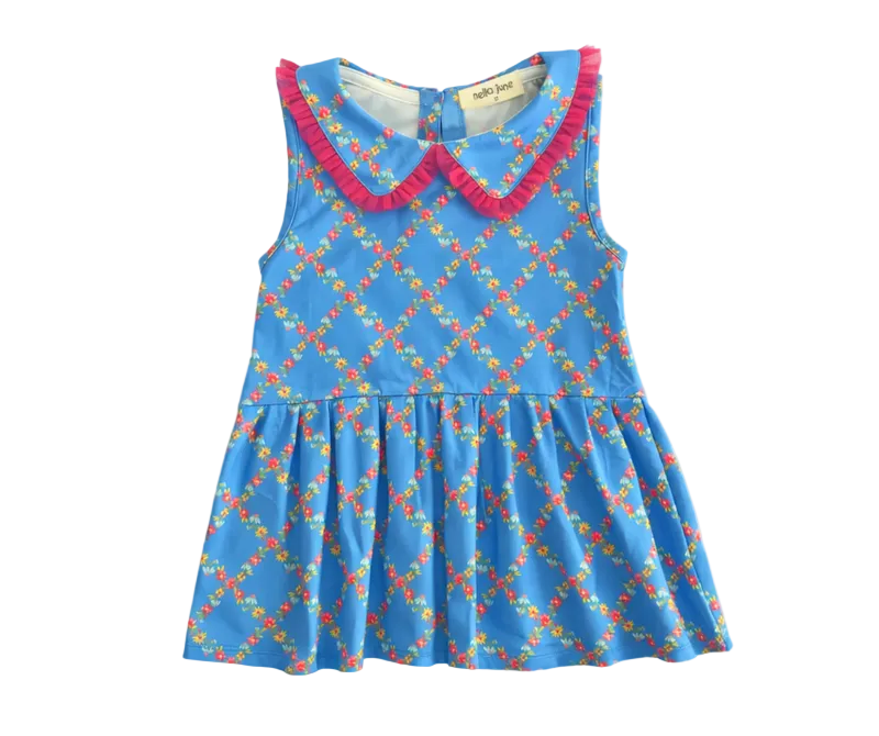 Nella June Watercolor Floral Performance Tennis Dress