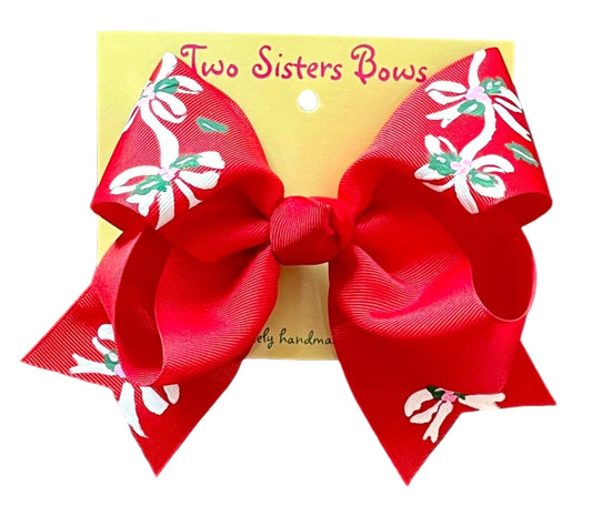Two Sisters Bows Red Holiday Bows Large Bow