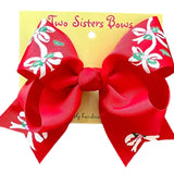 Two Sisters Bows Red Holiday Bows Large Bow