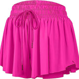 Azarhia Butterfly Magenta Flowy Shorts