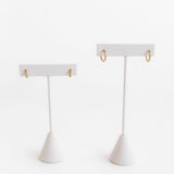 Huggie Earrings - Scarlett Hoop Gold 8mm CZ