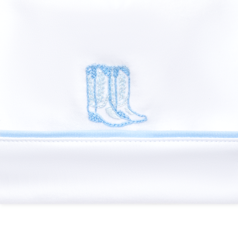 Magnolia Baby Darling Cowboy Boots Hat- Light Blue