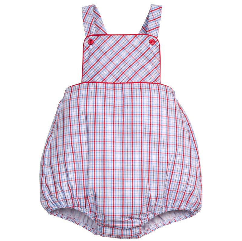 Little English Linville Bubble- Patriotic Plaid