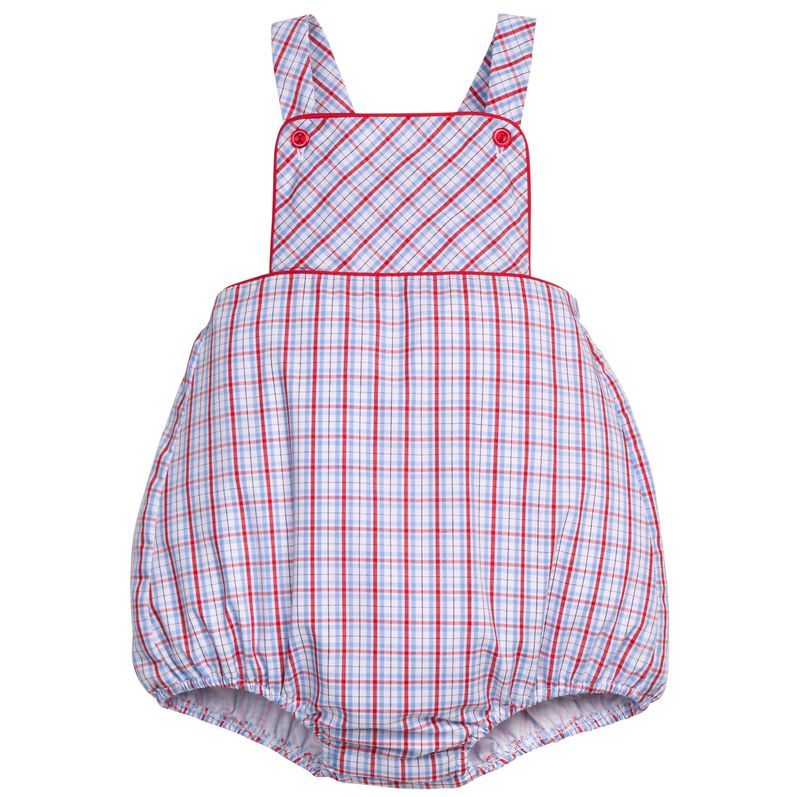 Little English Linville Bubble- Patriotic Plaid