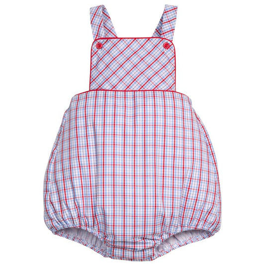 Little English Linville Bubble- Patriotic Plaid