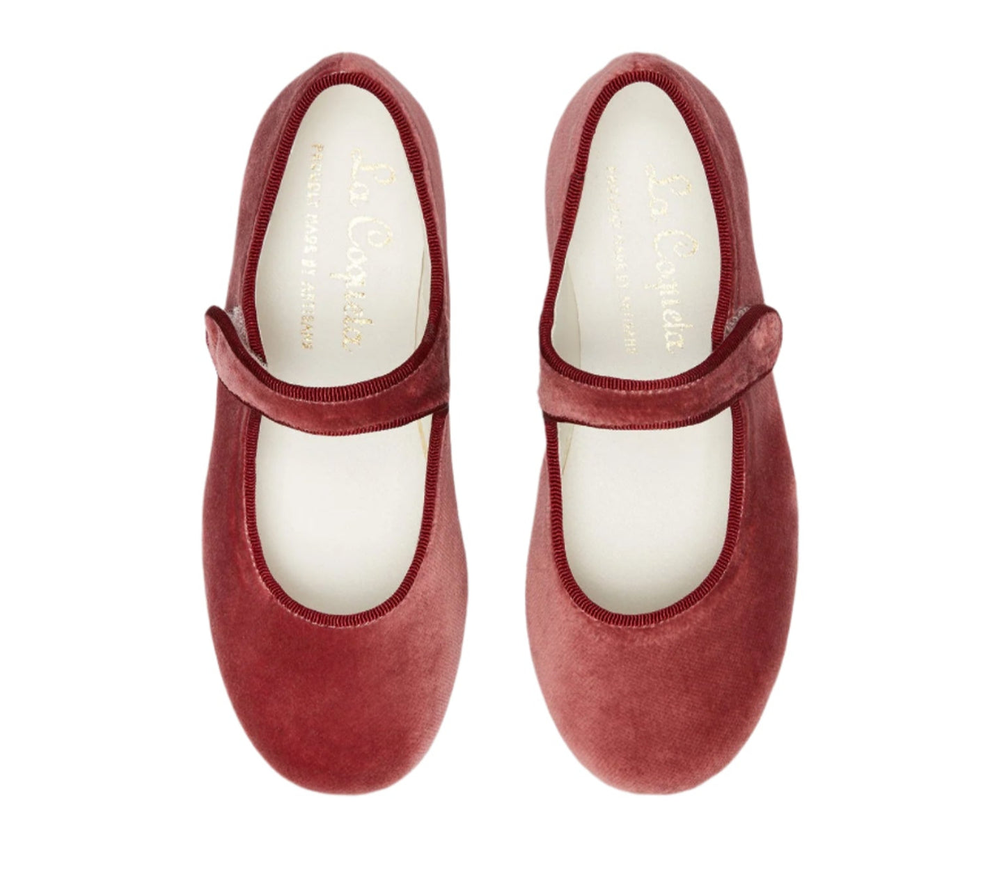 Dusty Pink Girl Velvet Mary Janes