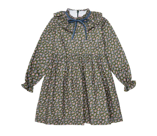 Green Floral Flora Girl Dress