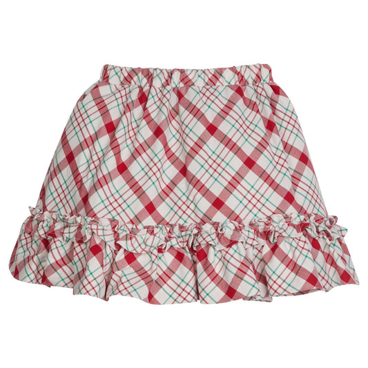 Little English Flounce Skirt- Holiday Plaid