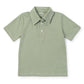 Lila and Hayes Griffin Polo Shirt- Green and White Stripes 