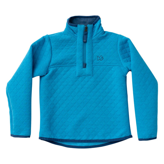 Prodoh Quilted Zip Pullover- Ethereal Blue