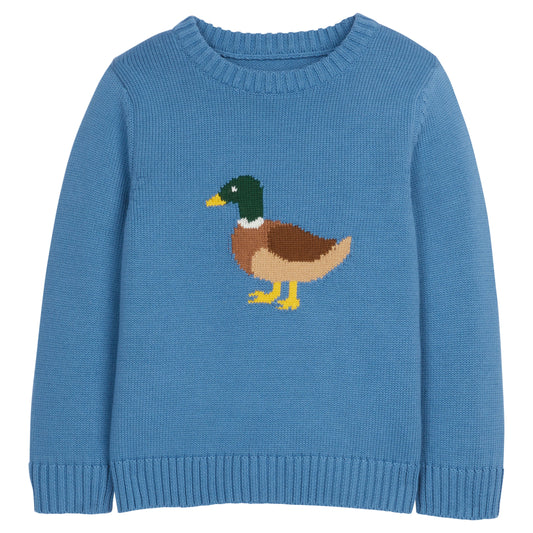 Little English Intarsia Sweater - Mallard