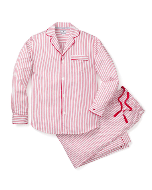 Petite Plume Men's Antique Red Ticking Pajama Set