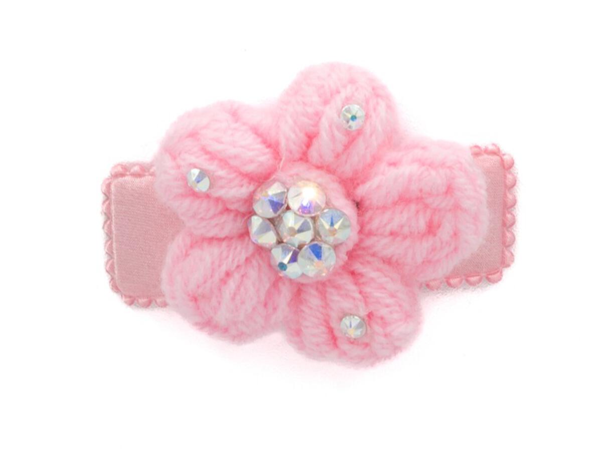 Bari Lynn Pink Crochet Flower Clip