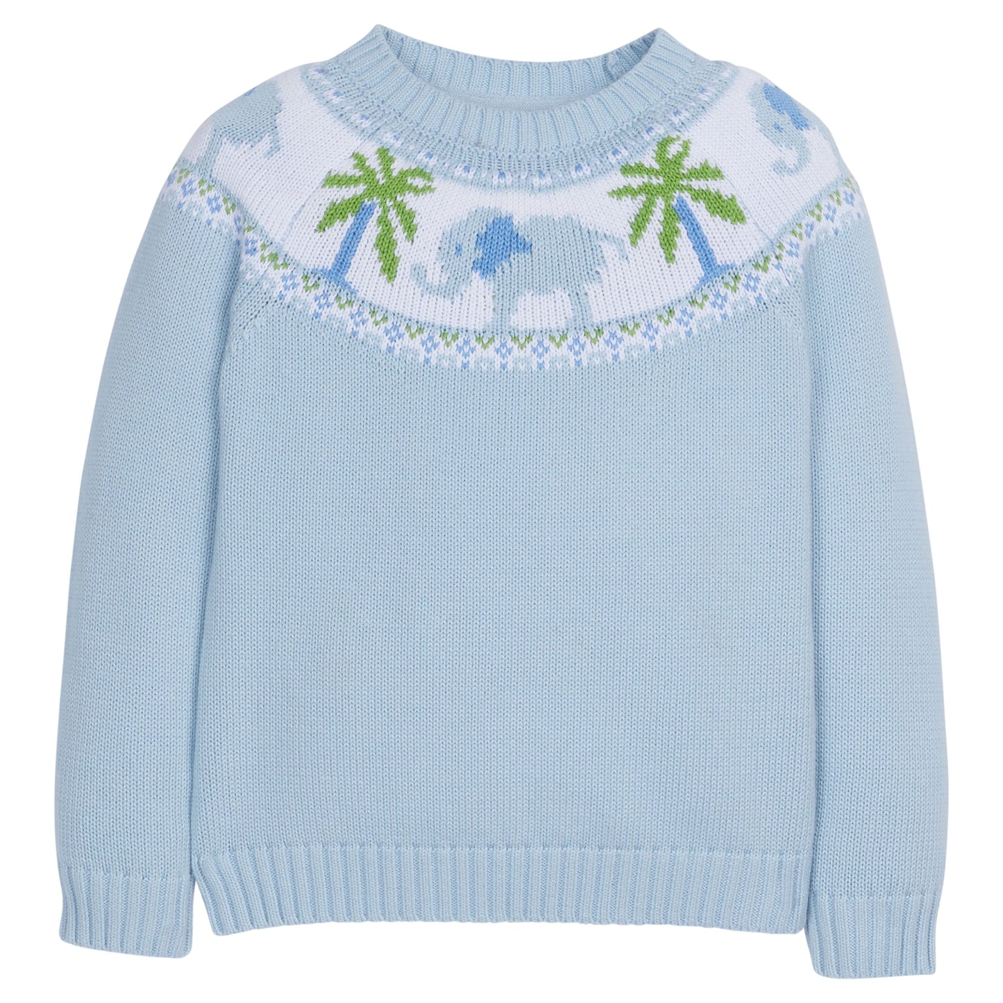 Little English Boy Elephant Fair Isle Sweater