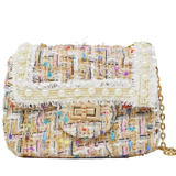 Classic Tweed Pearl Handbag for Children