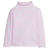 Little English Striped Turtleneck- Light Pink