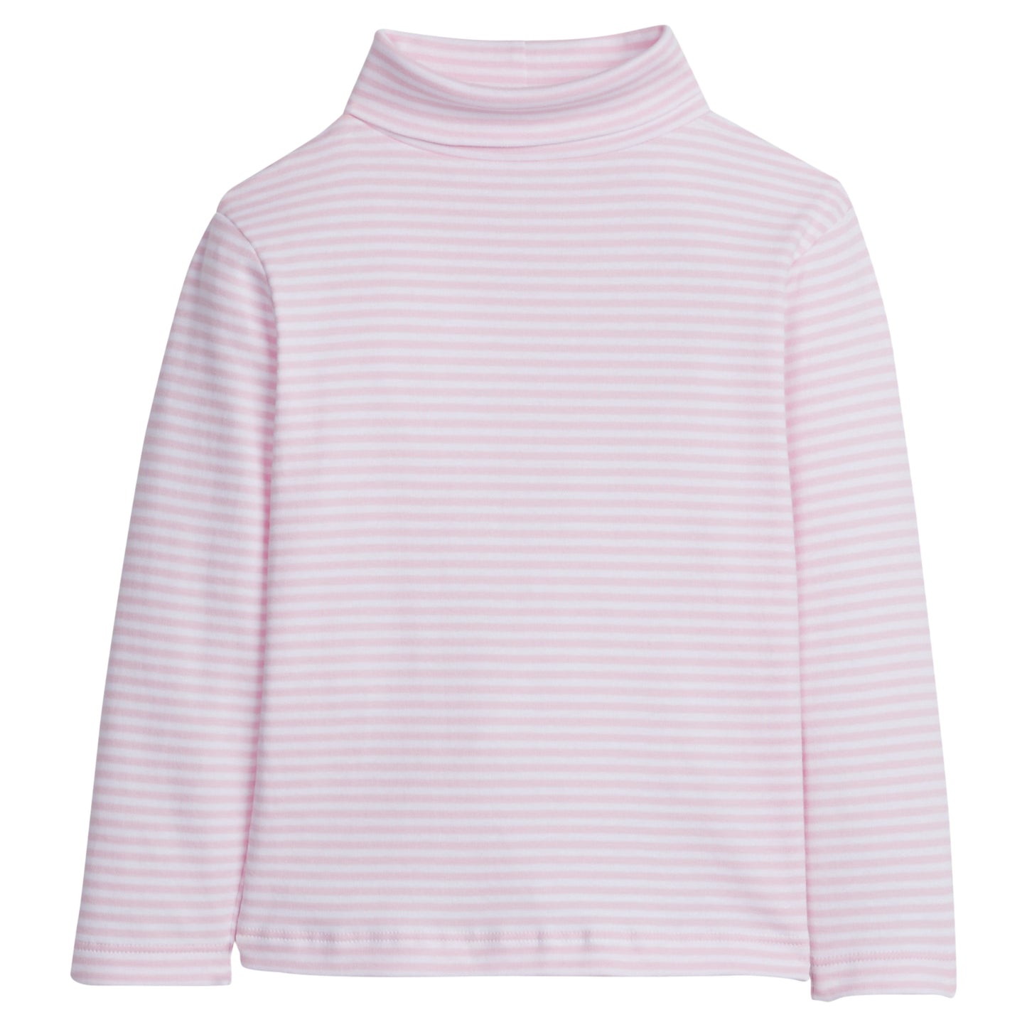 Little English Striped Turtleneck- Light Pink