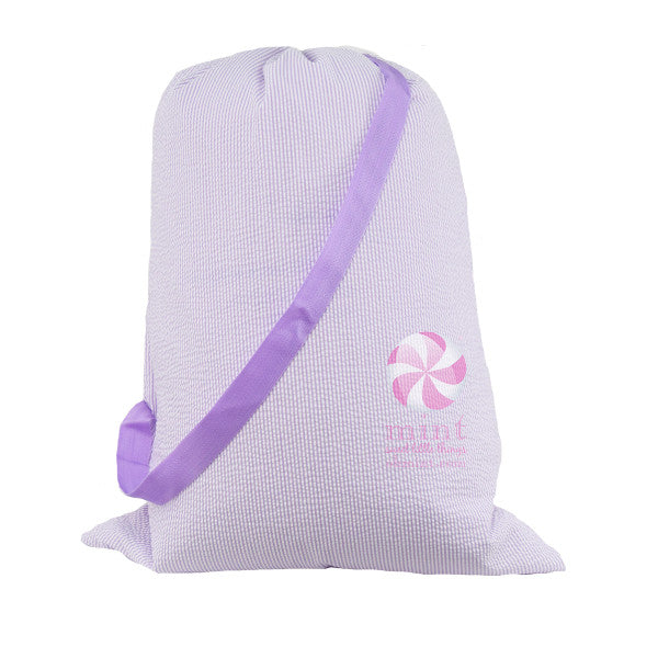 Mint Sweet Little Things Lilac Seersucker Hold All Laundry Bag