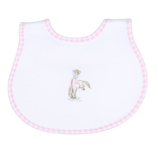 Magnolia Baby Vintage Cowgirl Embroidered Bib