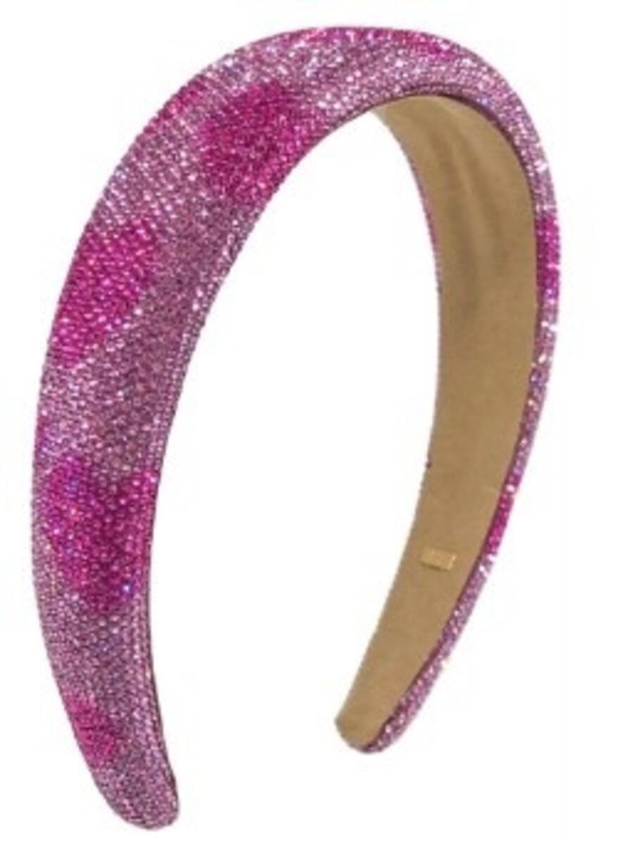 Bari Lynn Pink Crystallized Heart Headband