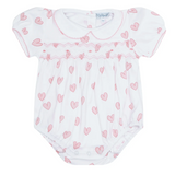 Nellapima Heart Print Smocked Bubble-Pink