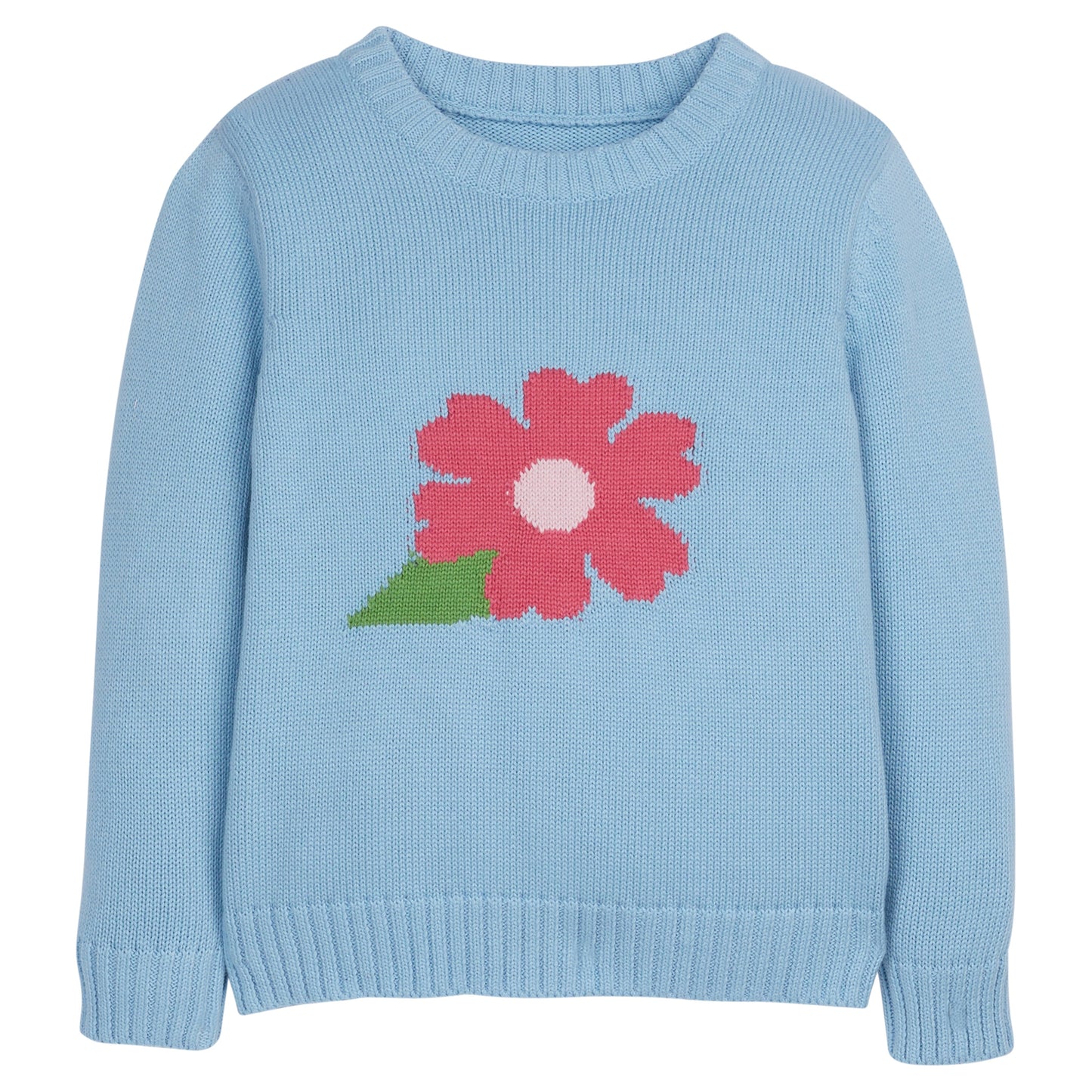 Intarsia Sweater - Fall Blooms, 4T / Blue