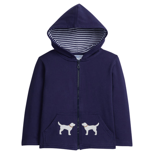 Little English Applique Hoodie - Boy Lab
