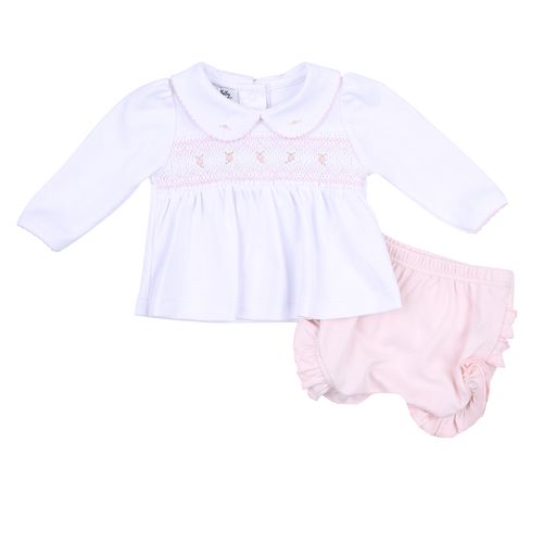 Magnolia Baby Fiona Phillip Smock Collared Ruffle Long Sleeve Diaper Cover Set