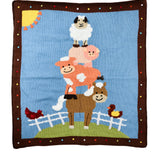 Animal Tower Baby Blanket