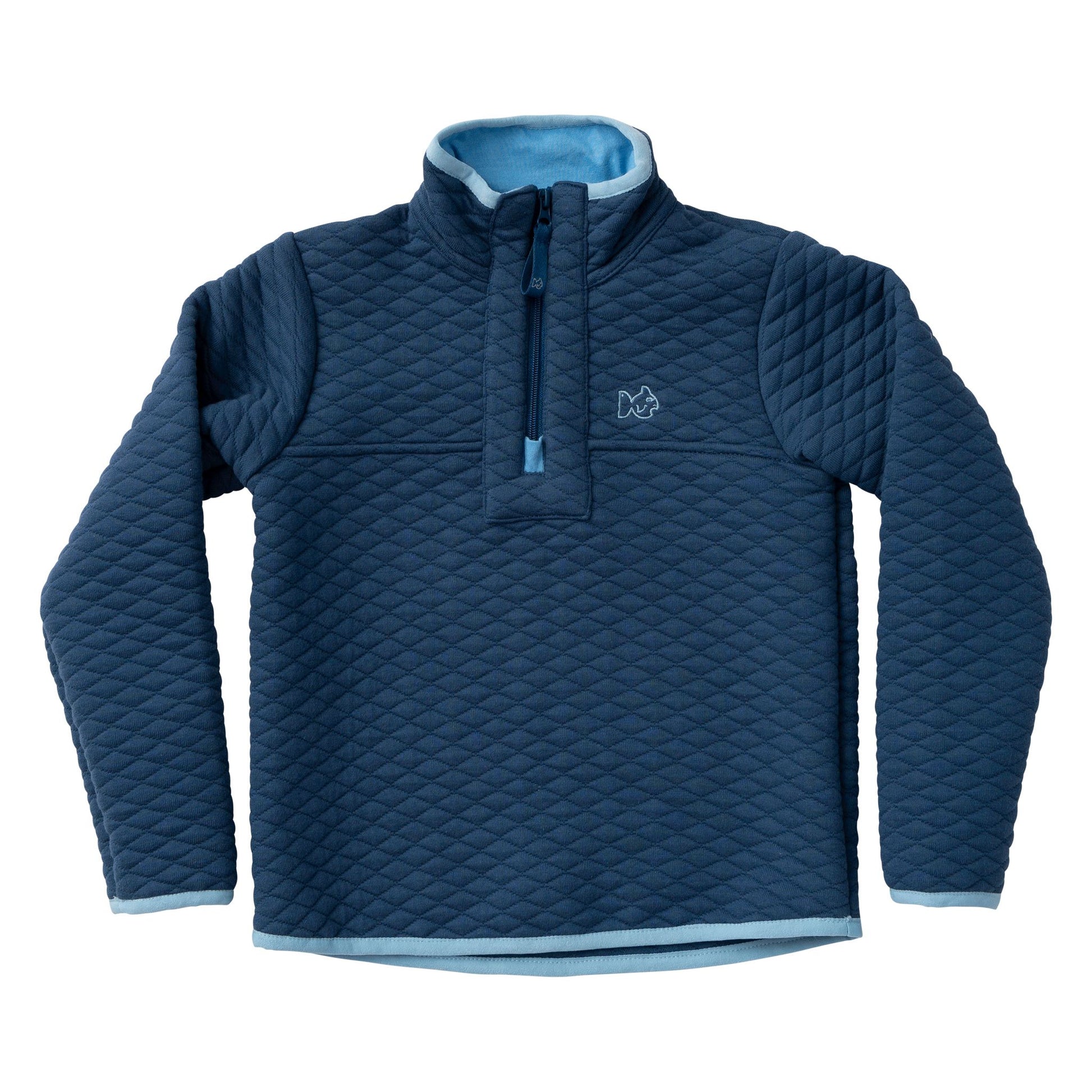 Prodoh Quilted Zip Pullover- Moonlight Blue