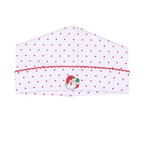 Magnolia Baby Winking Santa Embroidered Hat- Red