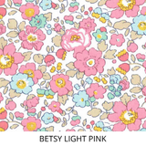 My Little Shop UK Betsy Light Pink Liberty of London Initial Small Backpack - Pink