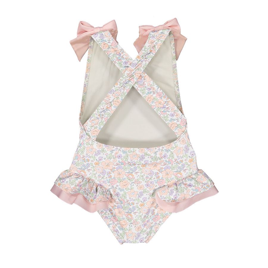Sal and Pimenta Amalfi one piece little girls floral Swimsuit