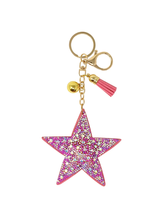 Pink Poppy USA Star Jeweled Bag Charm