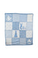 Blue Gingham Rabbits Baby Blanket